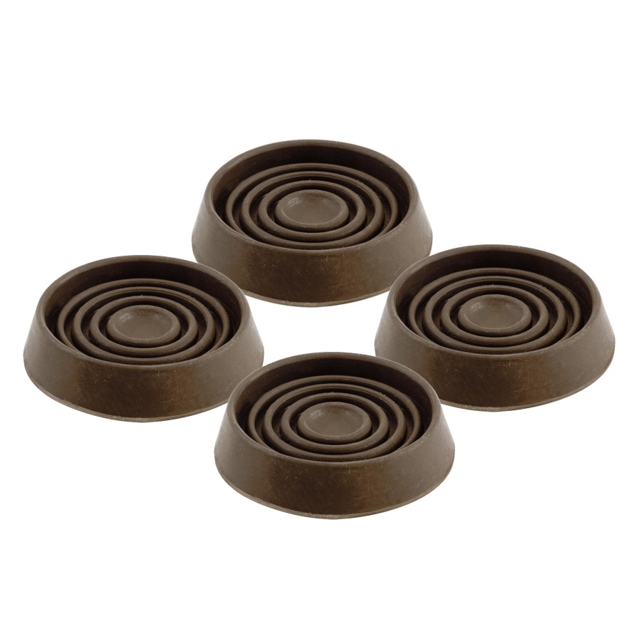 Homewares 4 Pack 13/4" Round Brown Rubber Caster Cups Brantford