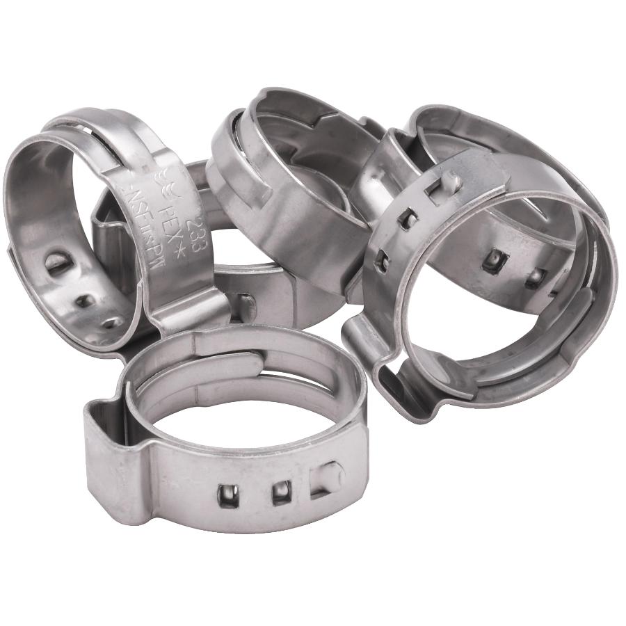 Waterline Products 3/4" Stainless Steel Surlok Pipe Clamps 6 Pack